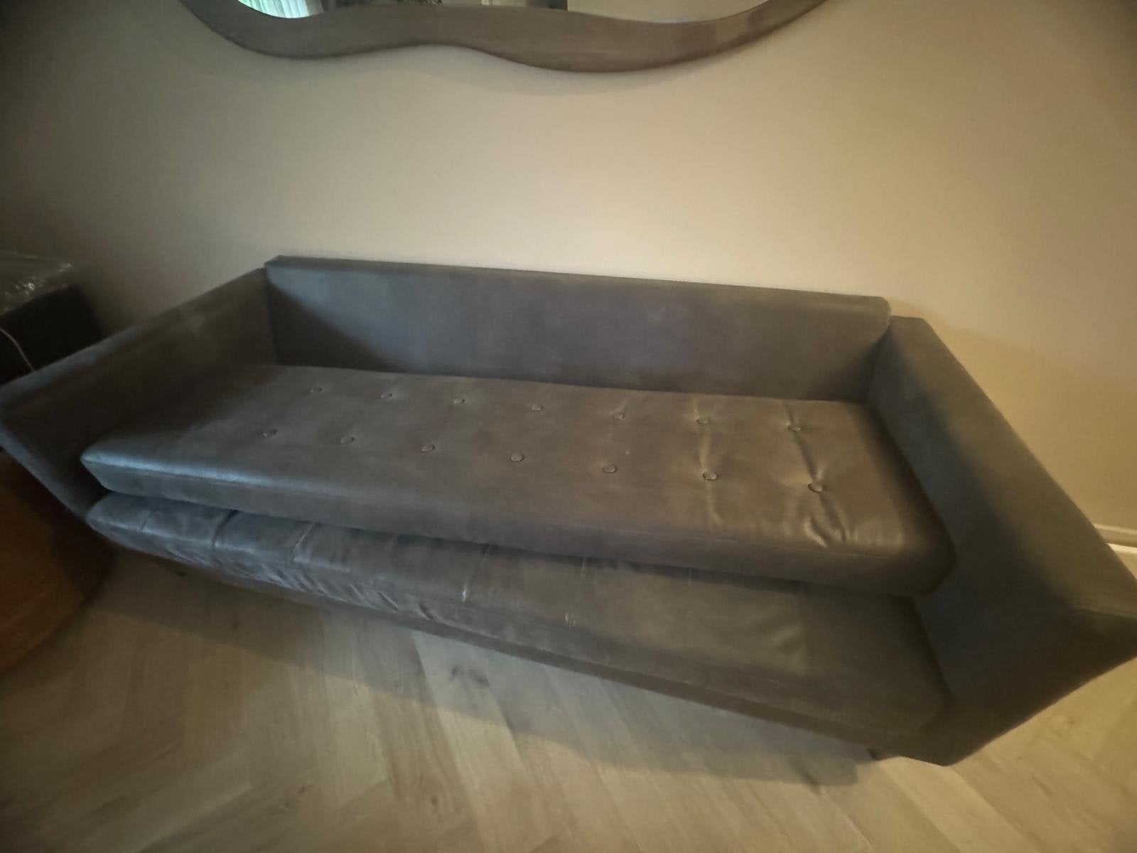 Comfortabele 3-zits bank - Grijs, Huis en Inrichting, Gebruikt, Driepersoons, 75 tot 100 cm, Ophalen of Verzenden