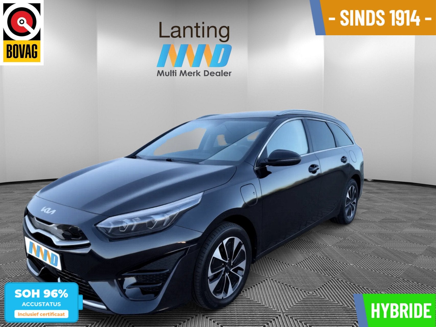 Kia Ceed Sportswagon 1.6 GDI PHEV DynamicPlusLine Automaat, Auto's, Kia, Stof, Gebruikt, Met garantie (alle), Zwart