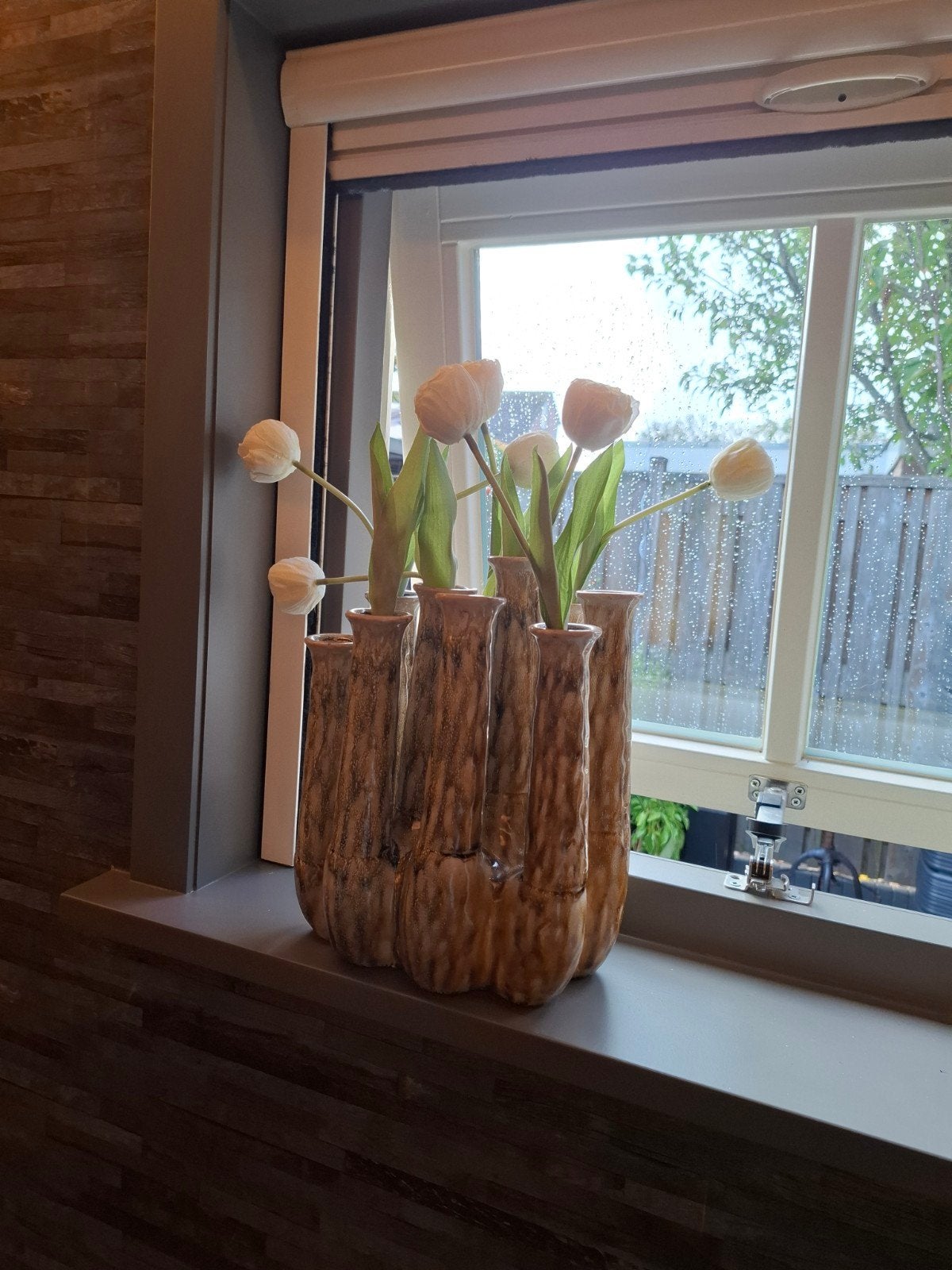 Mooie grote tulpenvaas Light & Living 30 x 24, Bruin, 30 cm, Nieuw, Ophalen of Verzenden
