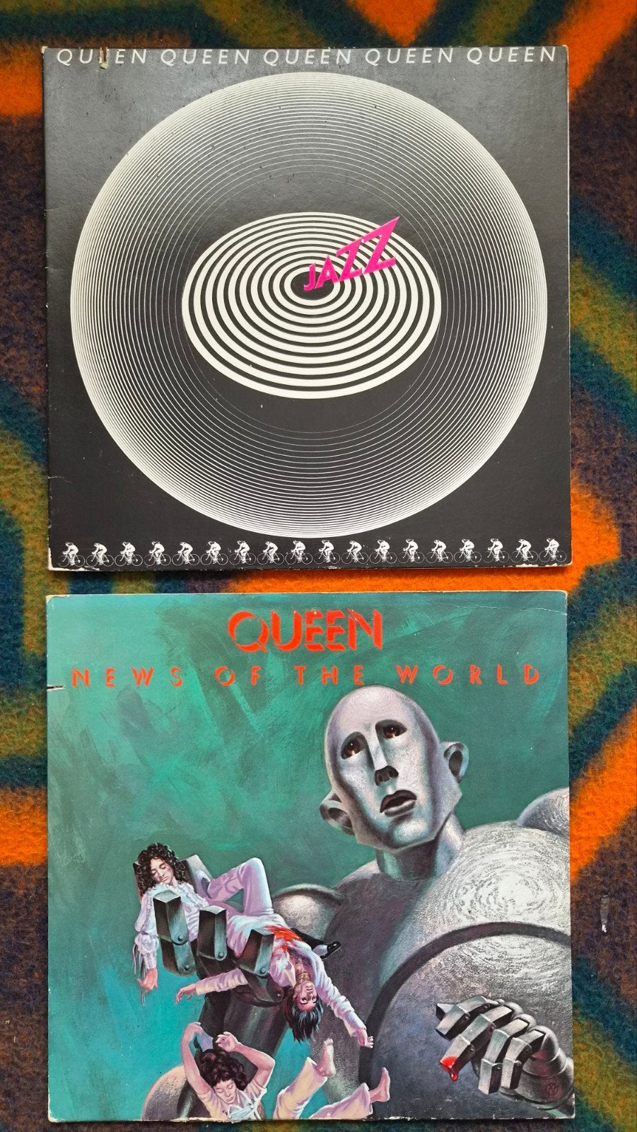 Queen - Jazz & News of the World LP's vinyl, Cd's en Dvd's, LP, Gebruikt, Ophalen of Verzenden, Classic Rock