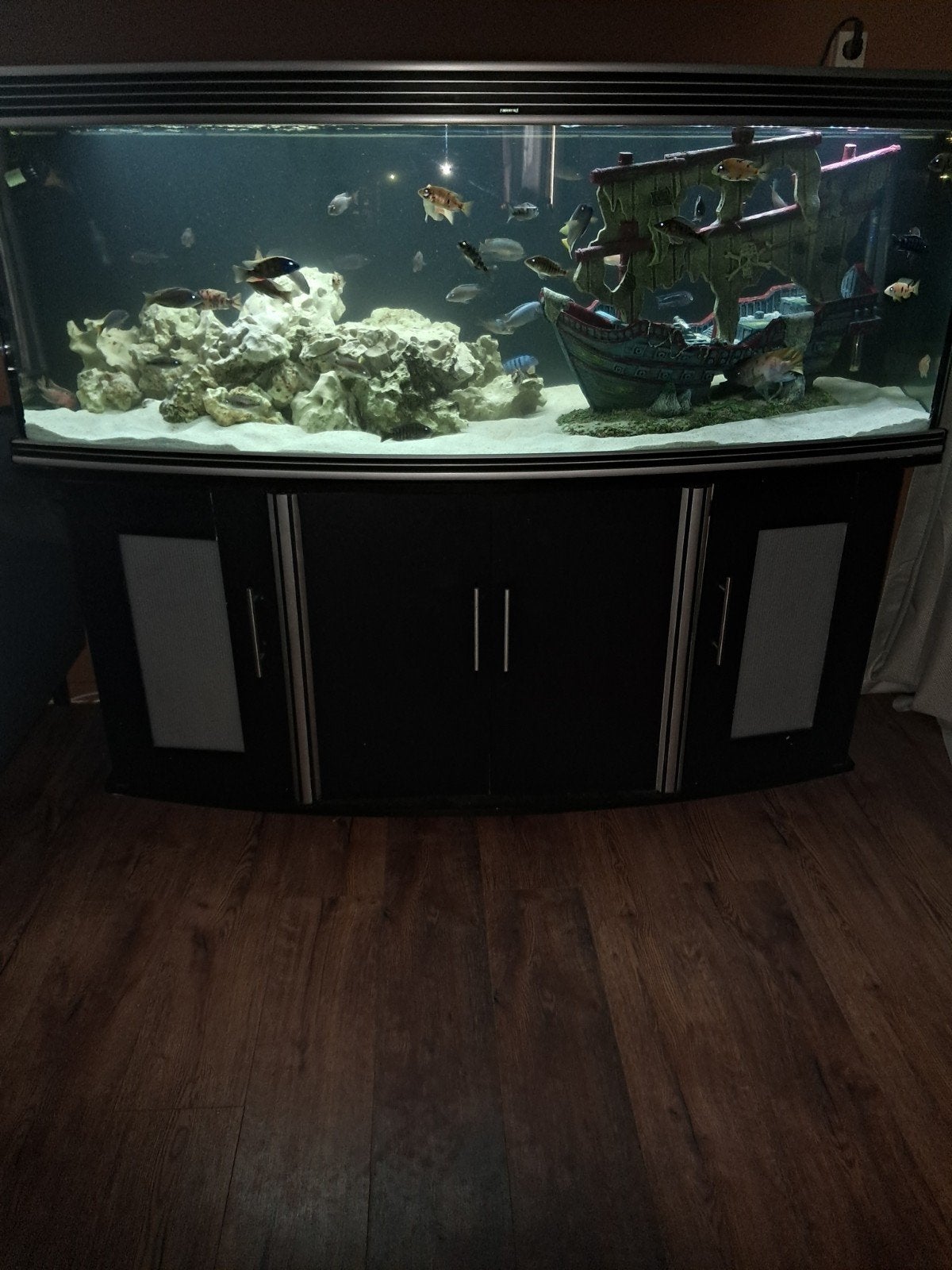 aquarium 180 breed, Dieren en Toebehoren, Vissen | Aquaria en Toebehoren, Ophalen, Gebruikt, Gevuld zoetwateraquarium, Overige merken