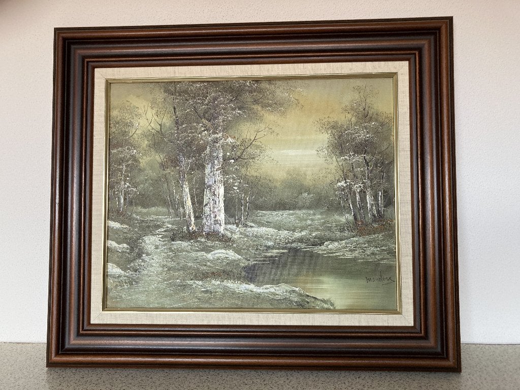 Schilderij Manders, Ophalen, Doek, Olieverf, Landschap