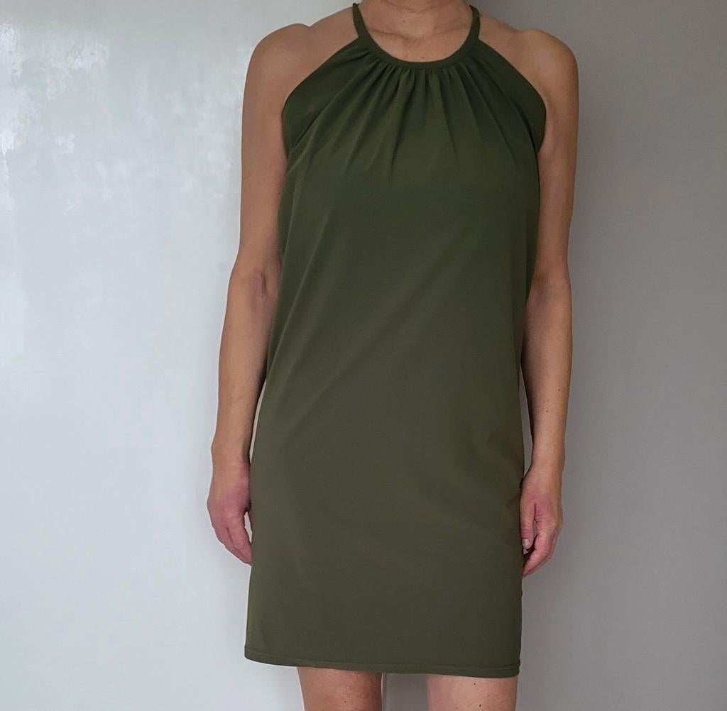 Studio Anneloes zomerjurkje S Army green Donkergroen, Studio Anneloes, Ophalen of Verzenden, Zo goed als nieuw, Knielengte