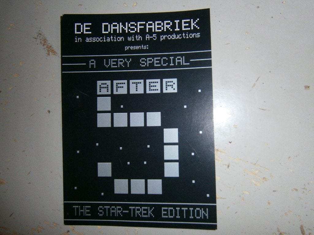 De Dansfabriek Utrecht. After-5 Star-Trek Edition 1995 flyer, Verzamelen, Ophalen, Rechthoekig Staand, A4 of kleiner, Zo goed als nieuw