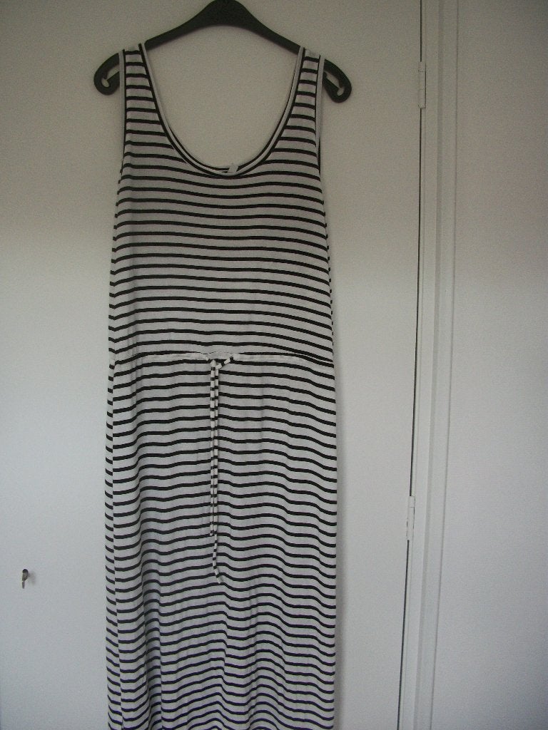 Jurk zonder Mouw - Hema - Wit Zwart Streep - XL - nieuw, Wit, Maat 46/48 (XL) of groter, Nieuw, Ophalen of Verzenden