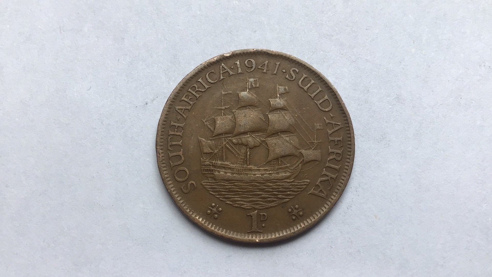 Zuid Afrika 1 penny 1941., Ophalen of Verzenden, Zuid-Afrika