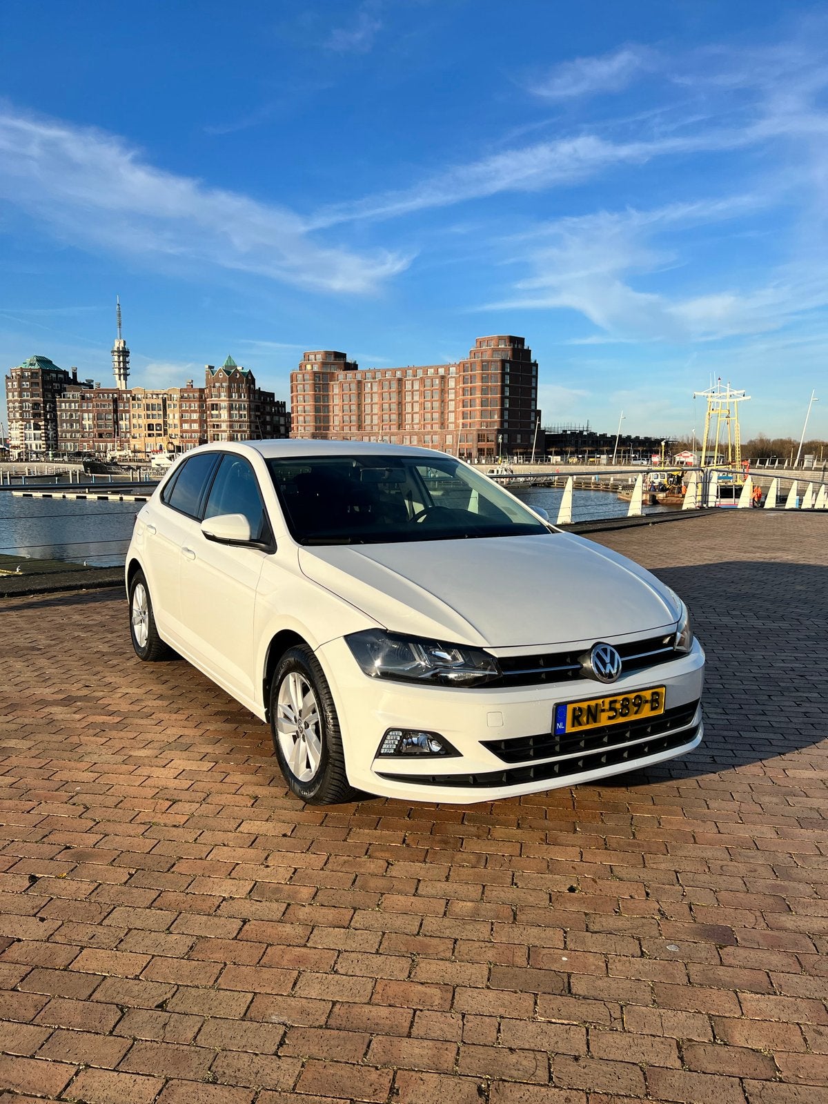 Volkswagen Polo 1.0 TSI 5D 2018 Wit, Voorwielaandrijving, 40 €/maand, Origineel Nederlands, Handgeschakeld