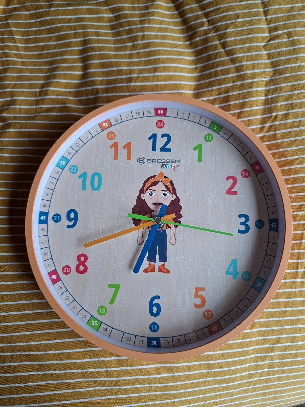 Vrolijke, duidelijk klok kinderkamer, Ophalen of Verzenden, Zo goed als nieuw, Wandklok