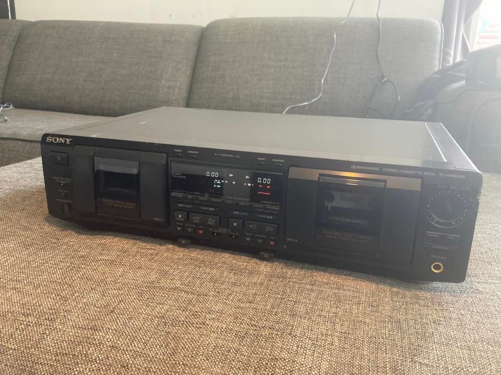 Sony TC-WE365S Dubbel Cassettedeck - Auto Reverse, Audio, Tv en Foto, Cassettedecks, Ophalen, Dubbel, Sony, Auto-reverse