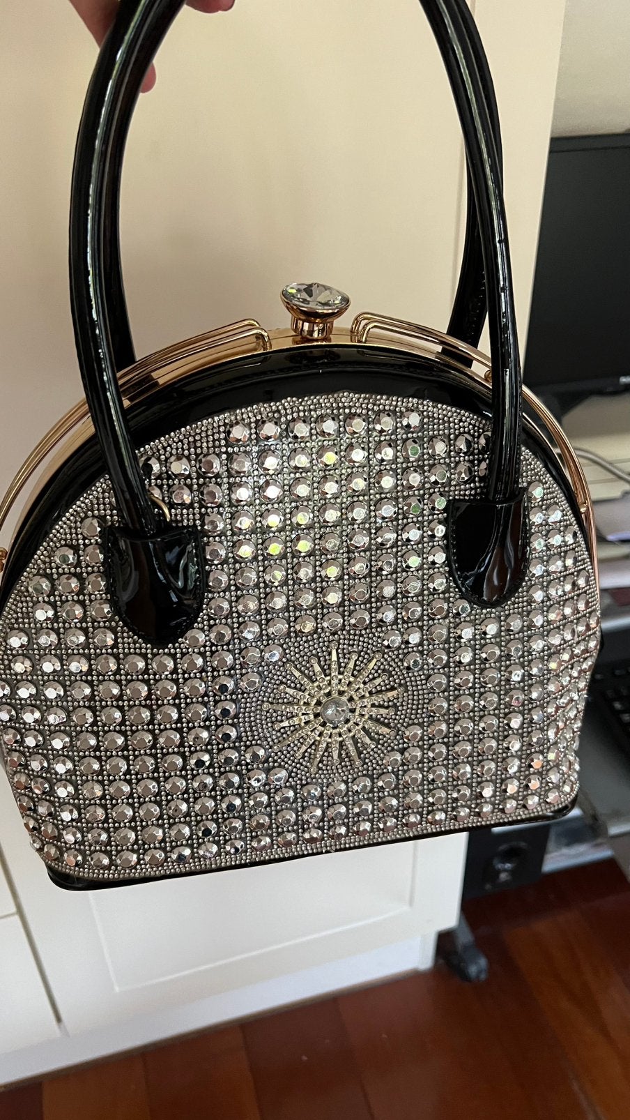 Tas, Versace stijl, Sieraden, Tassen en Uiterlijk, Ophalen of Verzenden, Zo goed als nieuw, Zwart, Handtas