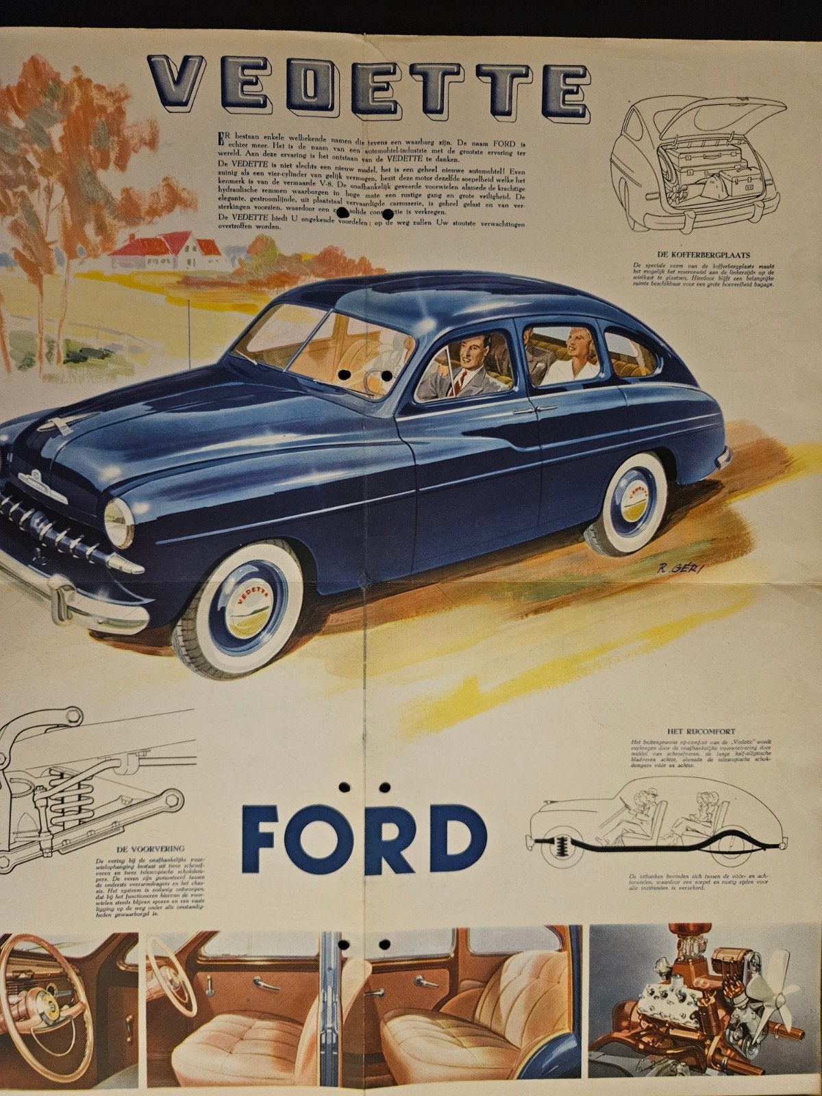 Brochure Ford Vedette, Ophalen of Verzenden, Zo goed als nieuw, Ford