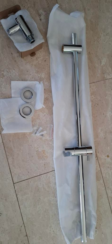 Douche glijstang chroom, Huis en Inrichting, Ophalen of Verzenden, Nieuw, Wit