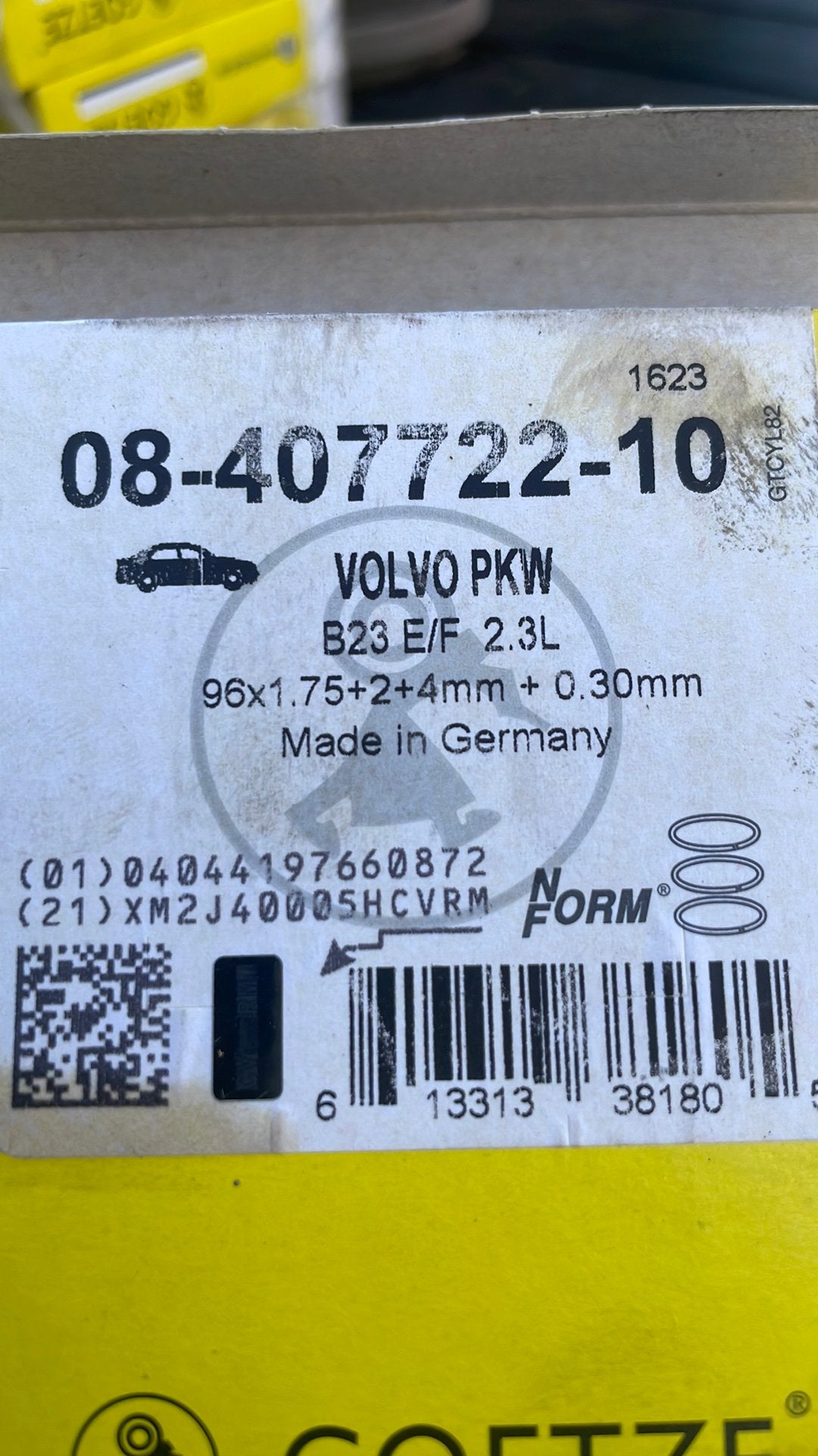 Volvo B230 - E / F / FD / FB penta zuigerveren 1e overmaat, Auto-onderdelen, Ophalen of Verzenden, Nieuw, Volvo