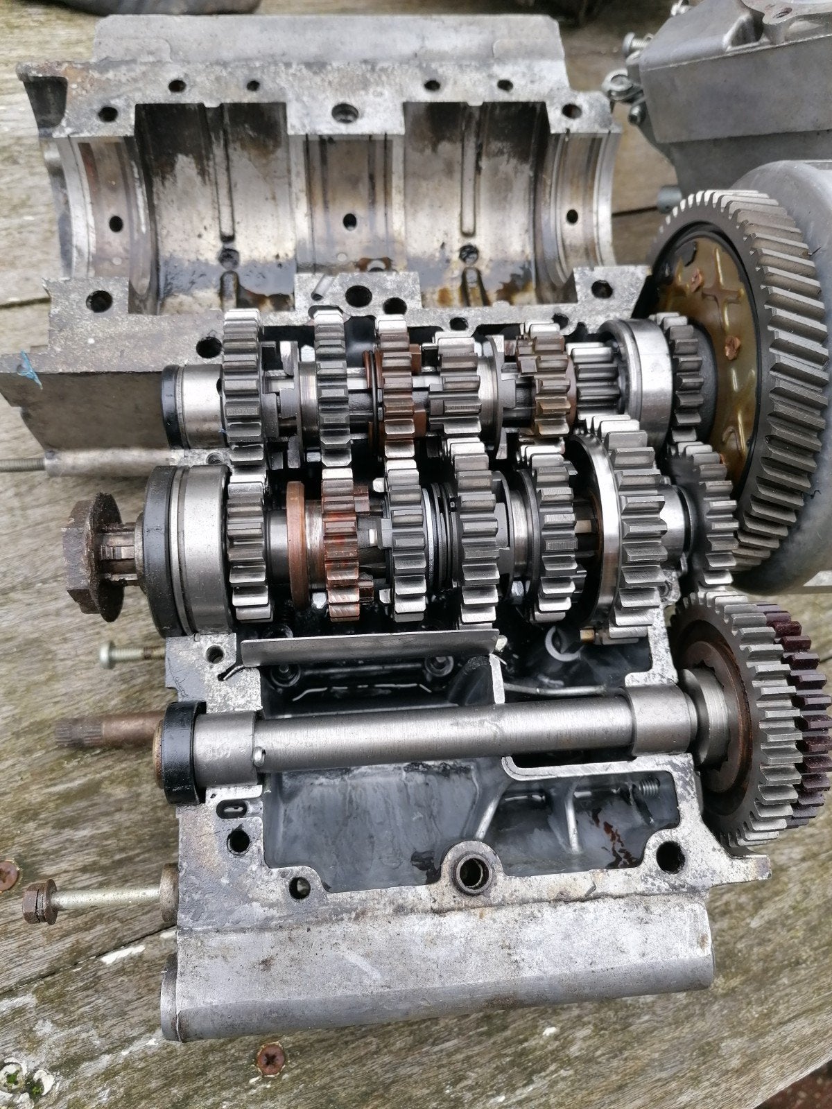 Suzuki T350 Blokken, achterwiel, tank, spatborden, voorpoten, Motoren, Ophalen of Verzenden