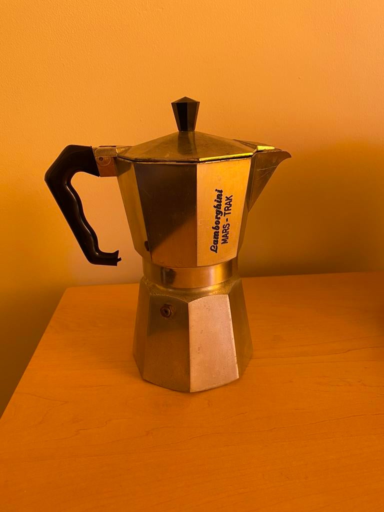 Bialetti Marimba moka 6 kops - Lamborghini Mars-Trak, Ophalen of Verzenden, Zo goed als nieuw