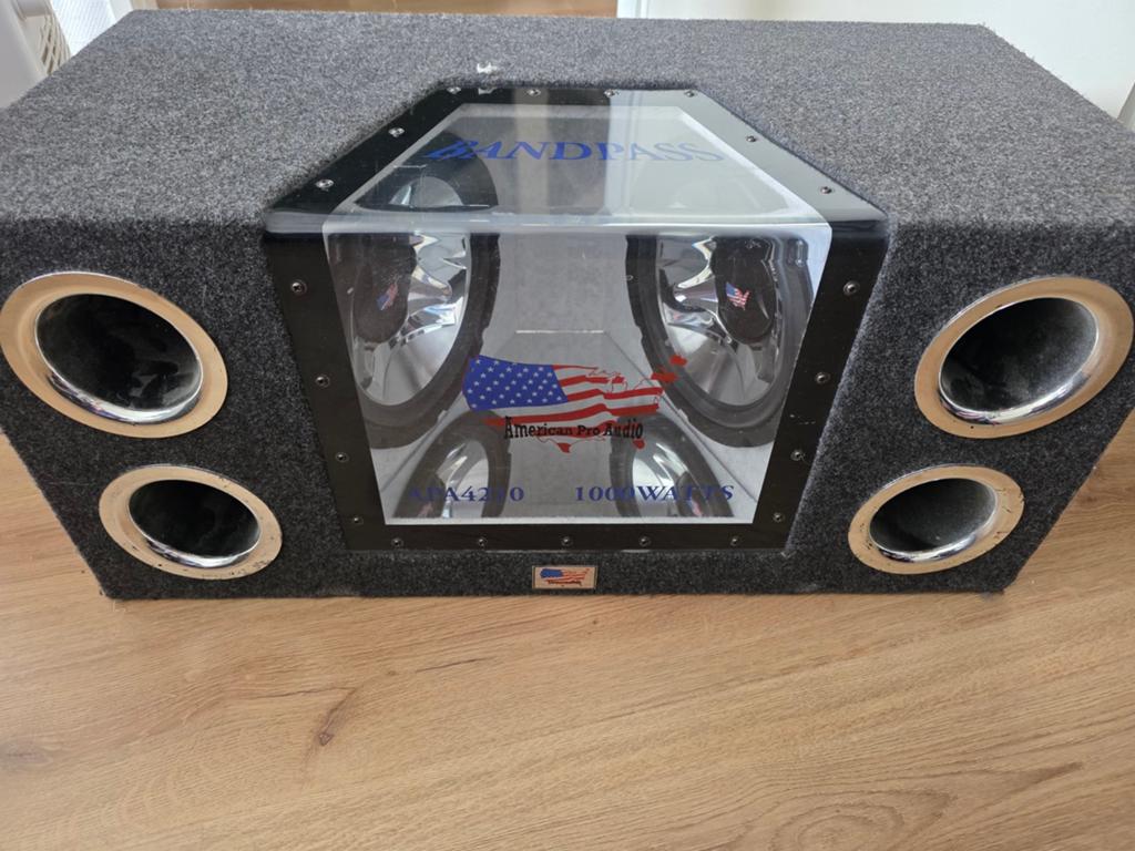 Auto Subwoofer American Pro Audio 2x1000 watt, Auto diversen, Ophalen of Verzenden, Zo goed als nieuw