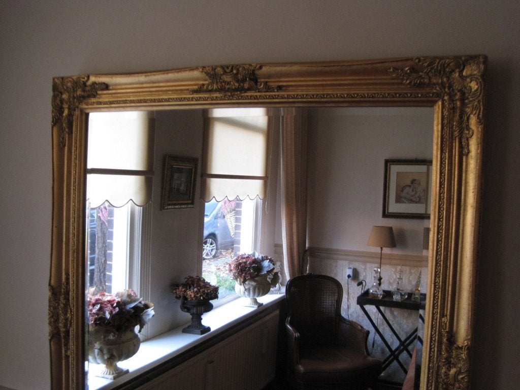 Foto 4 van Chique!! 183x83cm Antiek-Gold "Facet" Unieke "Barok" Spiegel
