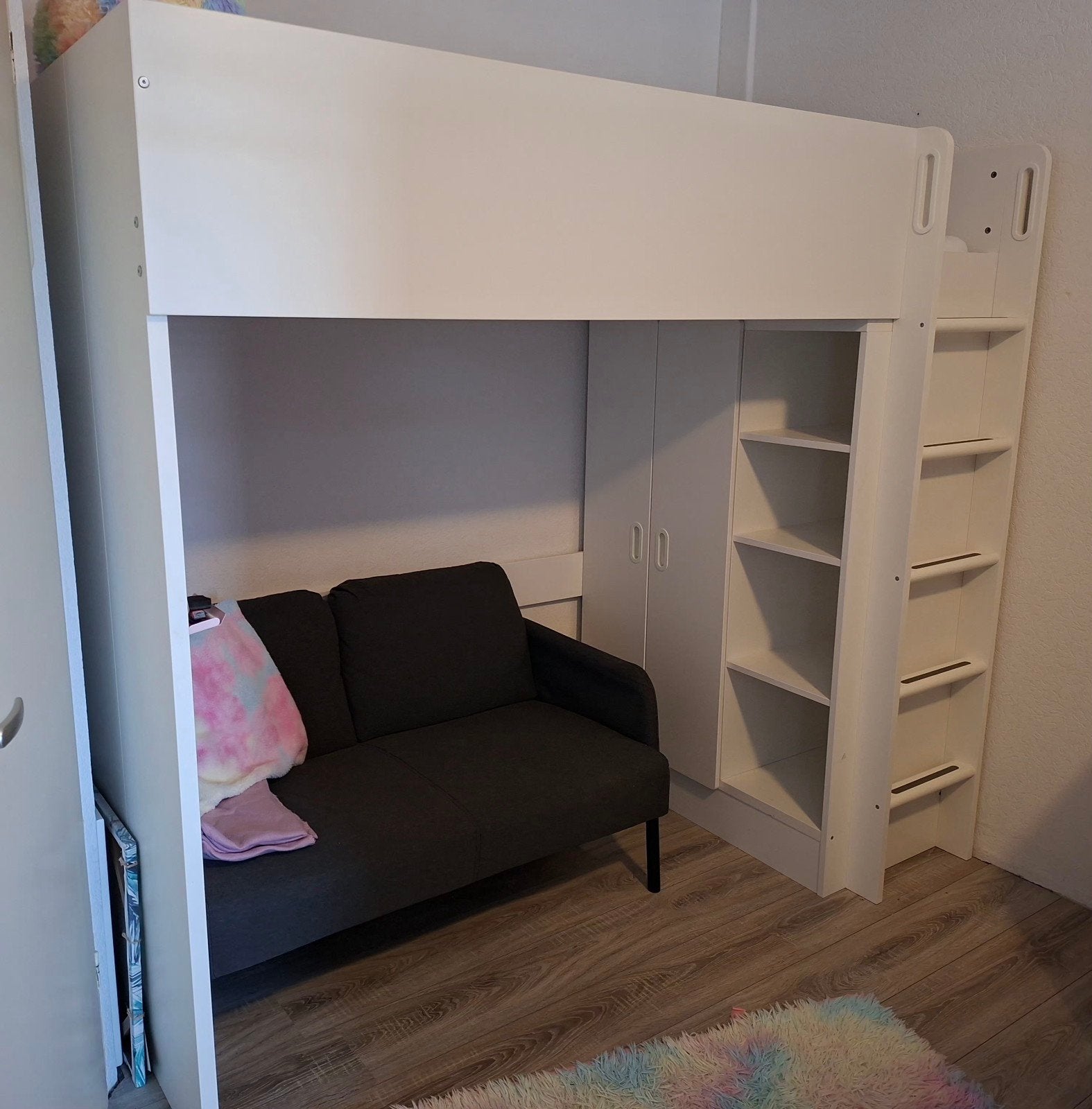 Hoogslaper Ikea Smastad - zonder bankje en bureau, Ophalen, Gebruikt, Eenpersoons, 200 cm