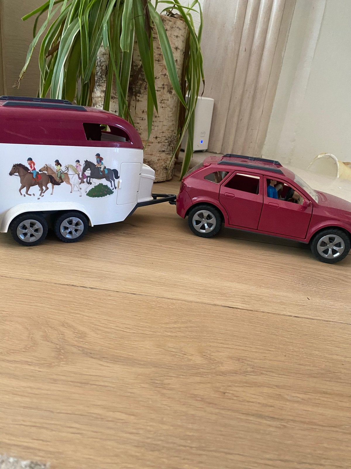 Schleich Auto met Paardentrailer en Accessoires, Ophalen of Verzenden, Gebruikt, Jongen of Meisje