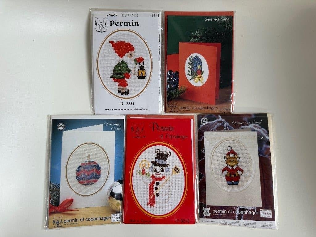 Borduurkaart Kerst, 5 verschillende afbeeldingen, Ophalen of Verzenden, Nieuw, Kerst