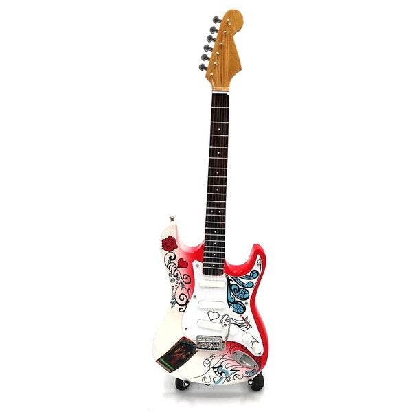 Jimi Hendrix gitaar gekleurs miniatuur 25cm mini guitar deco, Info@deconoord.nl, Deco Noord, Nieuw, Ophalen of Verzenden