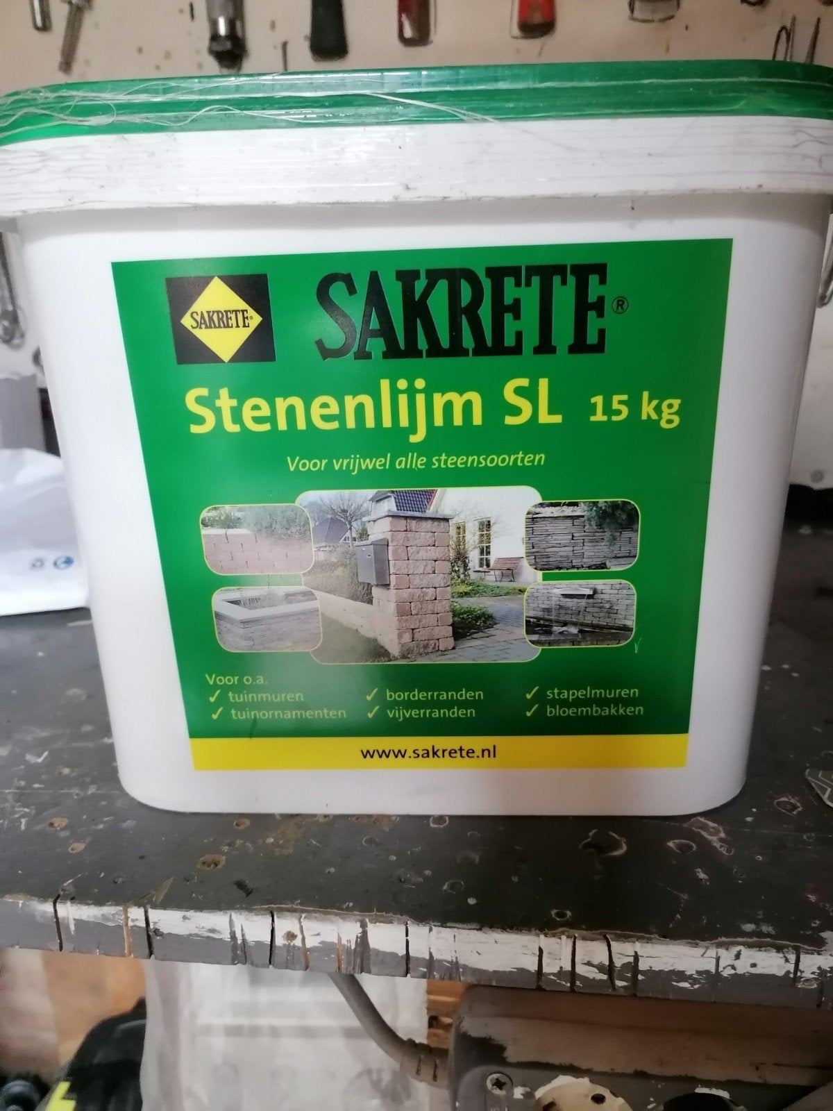 Stenen lijm restant 8 kilo, Ophalen of Verzenden, Wit