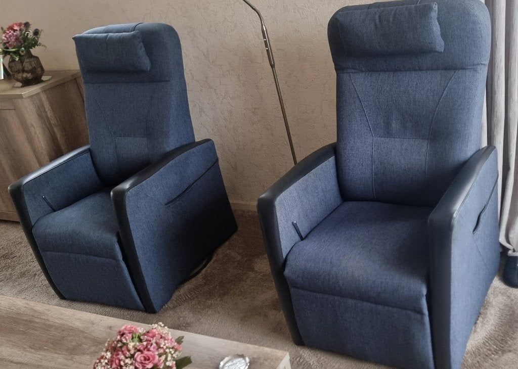 2 x Relax Fauteuils Easysit, Ophalen, Gebruikt, Minder dan 75 cm, Leer
