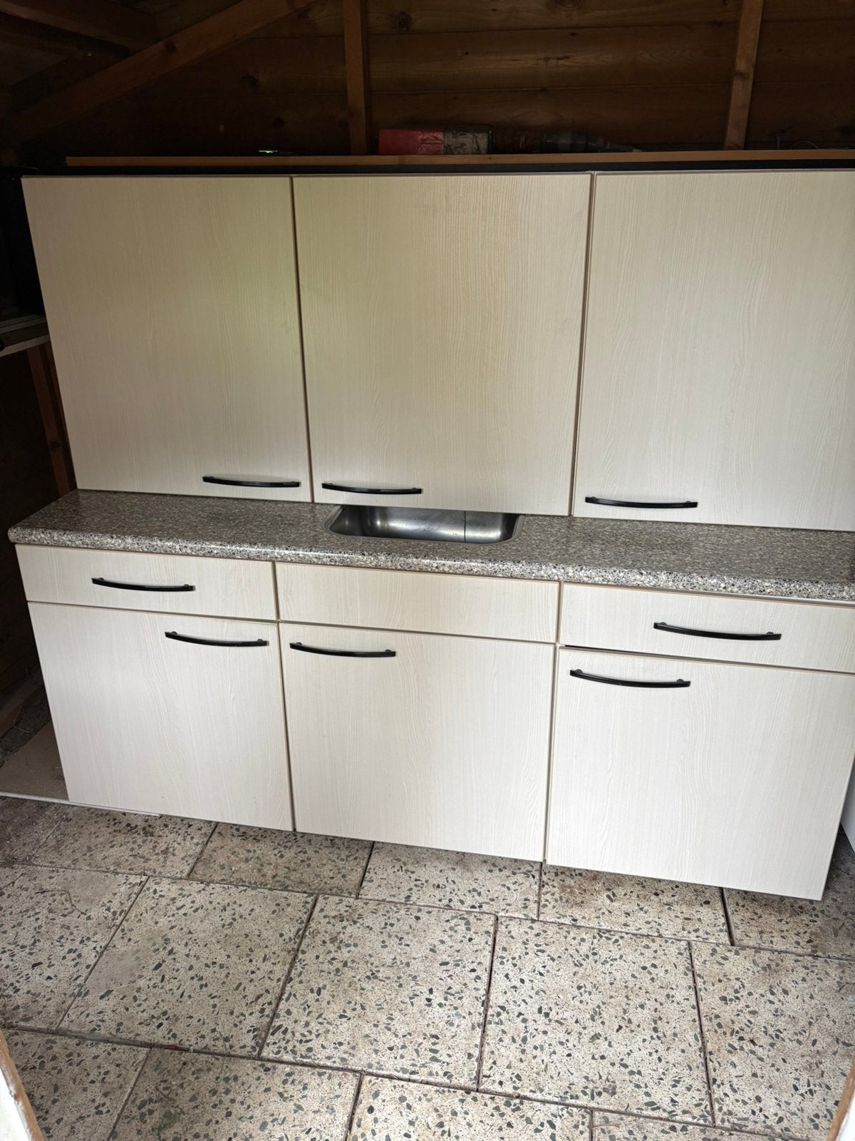 Keukenblok 180 cm met bovenkasten, Ophalen, Gebruikt, 150 tot 200 cm, Minder dan 100 cm
