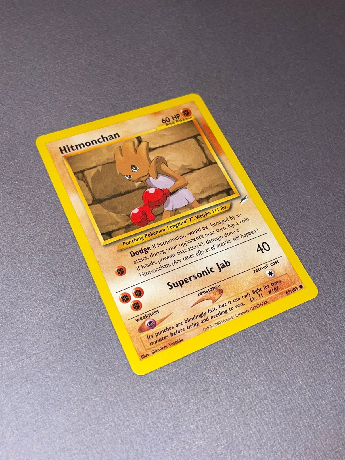 Pokemon Hitmonchan 69/105 Neo Destiny, Ophalen of Verzenden, Zo goed als nieuw