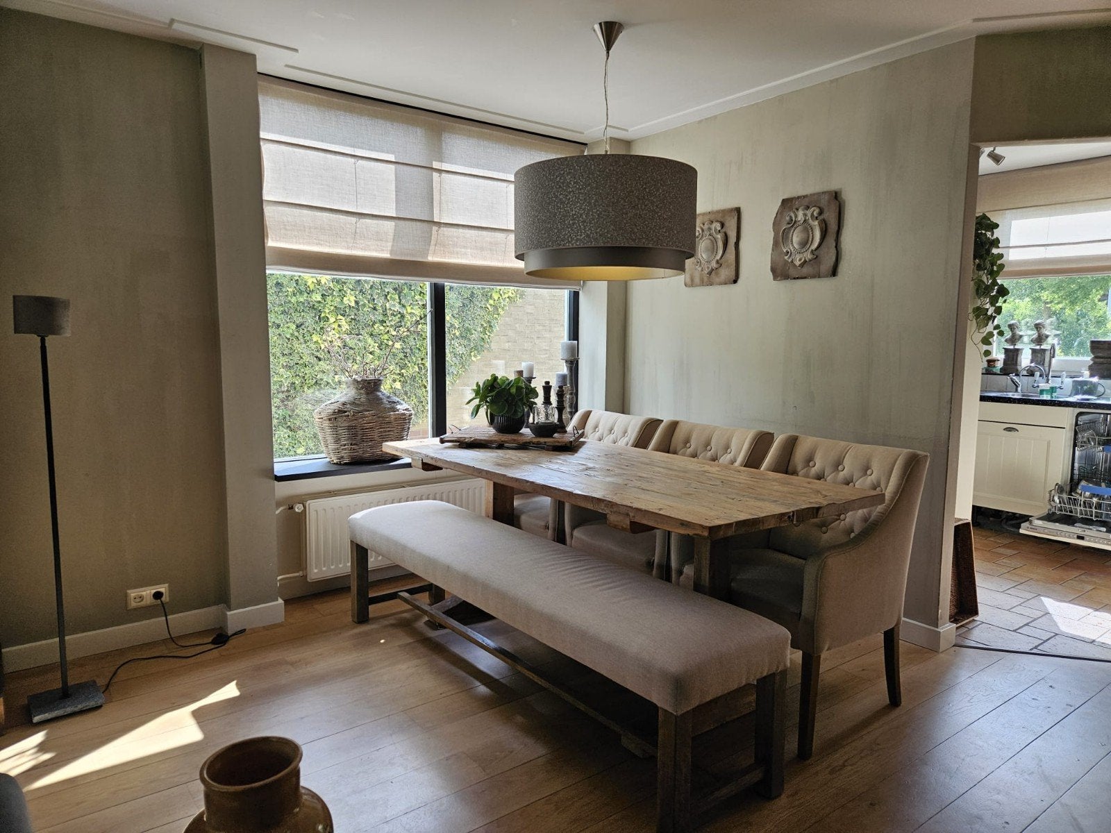 Grote hanglamp met mozaïekpatroon, Huis en Inrichting, Ophalen, Overige fittingen, Zo goed als nieuw, Modern, Mozaïek