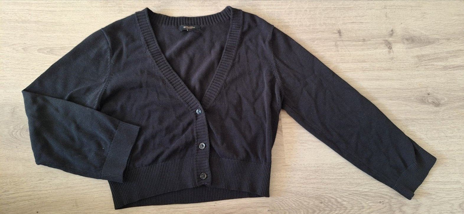 Zwart katoenen bolero vestje van Claudia Sträter, maat 34, Zwart, Nieuw, Ophalen of Verzenden, Claudia Sträter