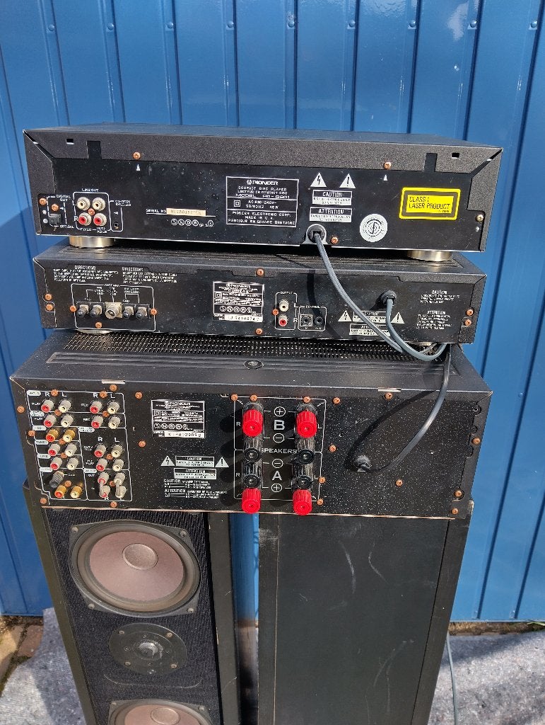 Pioneer A-767 Mark 2 versterker, cd speler, tuner, speakers, Ophalen, Gebruikt, Pioneer, 120 watt of meer