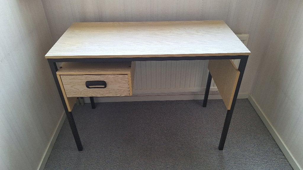 Klein bureau met lade - Meubel paneel, Ophalen, Gebruikt, Hout, Met lades