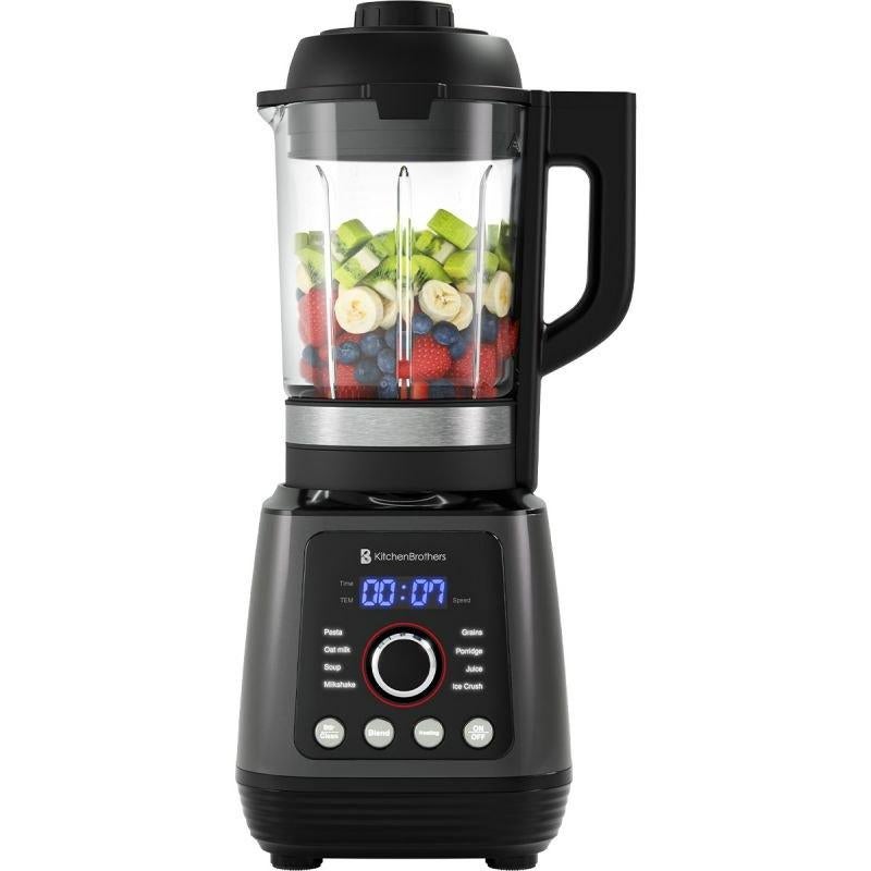 Thermoblender - 700+1000W - 1.75L - Zwart, 1 tot 2 liter, Ophalen, Zo goed als nieuw, 3 snelheden of meer