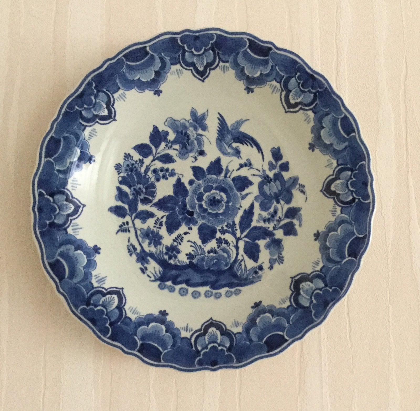 30 cm Makkums bord en Delfts blauwe bord porcelyne fles, Antiek en Kunst, Ophalen