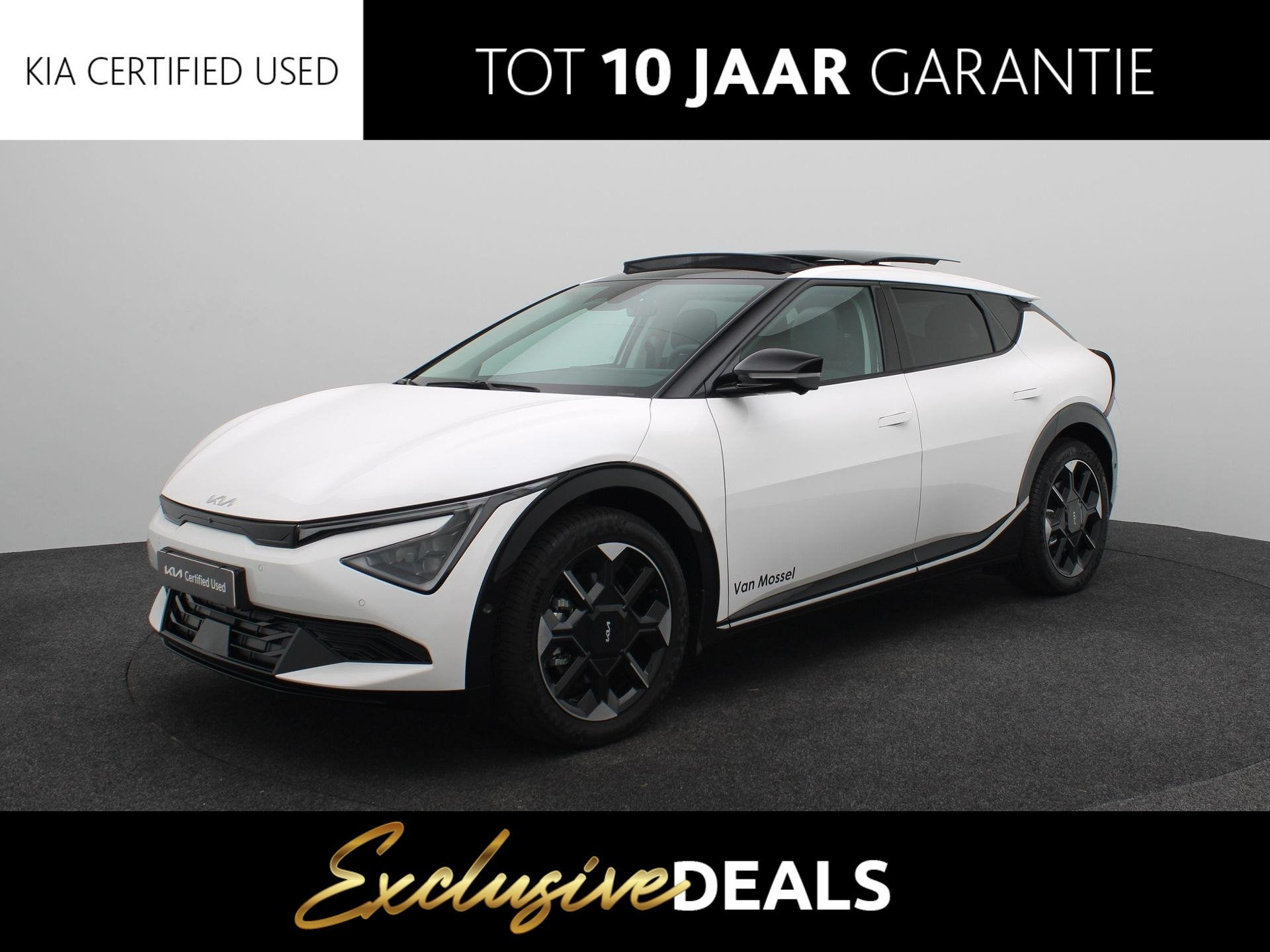 Kia EV6 Plus Advanced 84 kWh | LED | Stoel Stuur Verwarming, Auto's, Achterwielaandrijving, Lichtsensor, 1960 kg, Wit