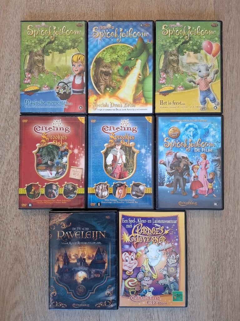 Collectie dvd's van de Efteling., Cd's en Dvd's, Alle leeftijden, Ophalen of Verzenden, Gebruikt