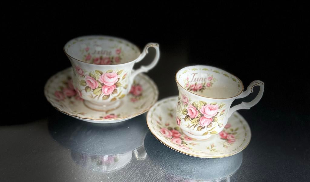 Royal Albert June Roses heren en dames kopje, Ophalen, Nieuw, Overige stijlen, Kop(pen) en/of Schotel(s)