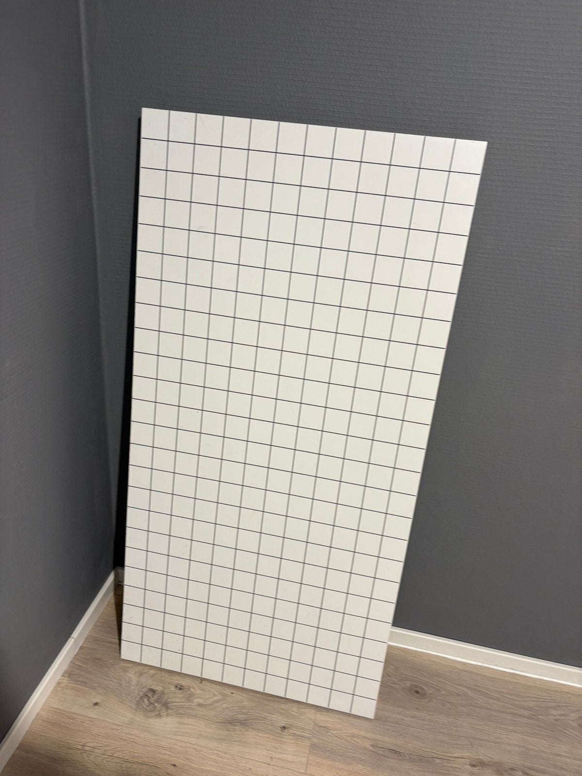 Bureaublad ikea zwart wit geblokt 120x60, Ophalen, 60 cm, 120 cm