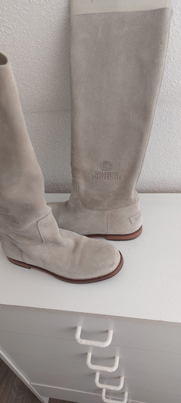 Zandkleurige Shabbies laarzen - Maat 38 - Niet gedragen, Hoge laarzen, Shabbies, Beige, Nieuw
