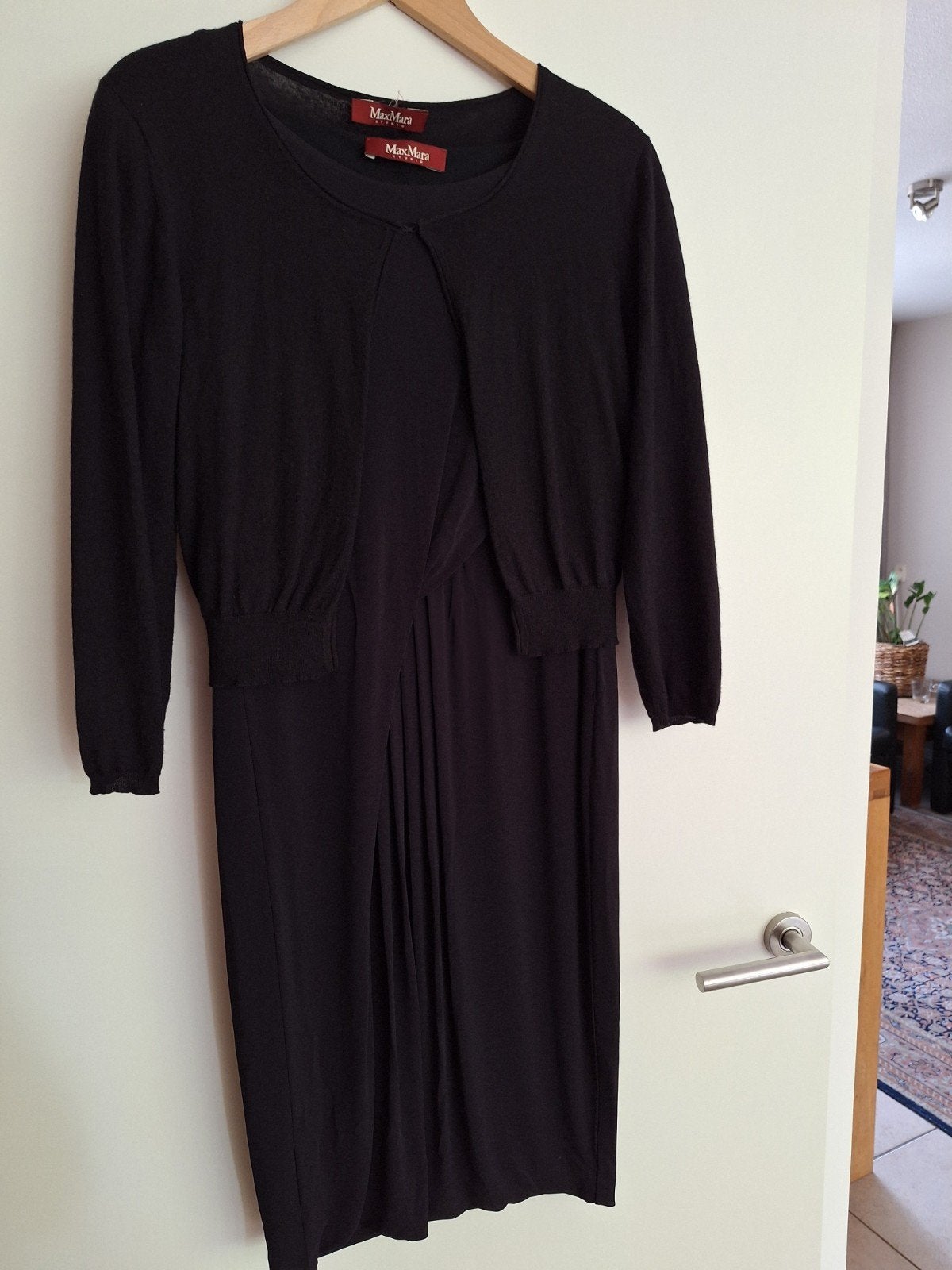 MaxMara Zwart Jurk met Kort Vestje Maat L, Kleding | Dames, MaxMara, Zwart, Maat 42/44 (L), Ophalen of Verzenden