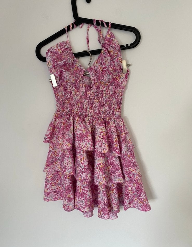 Dames jurk roze. Maat s, Kleding | Dames, Verzenden, Zo goed als nieuw, Roze, Maat 36 (S)