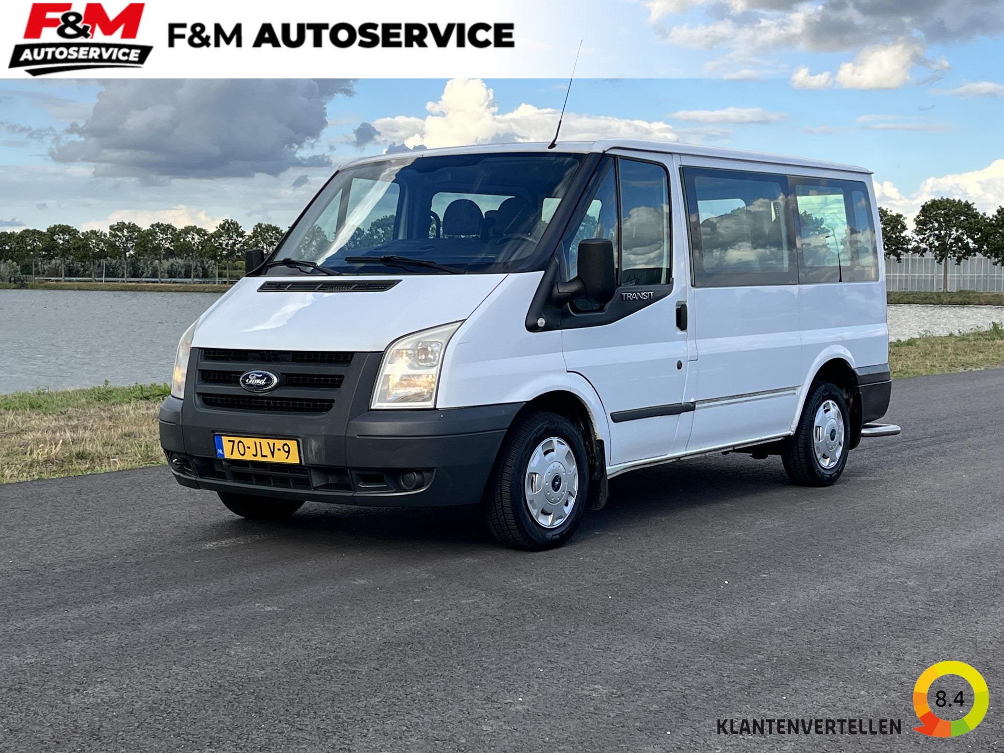 Ford Transit Kombi 280S 2.2 TDCI SHD Radio, elektrische rame, Auto's, Electronic Stability Program (ESP), Wit, Bedrijf, 9 stoelen