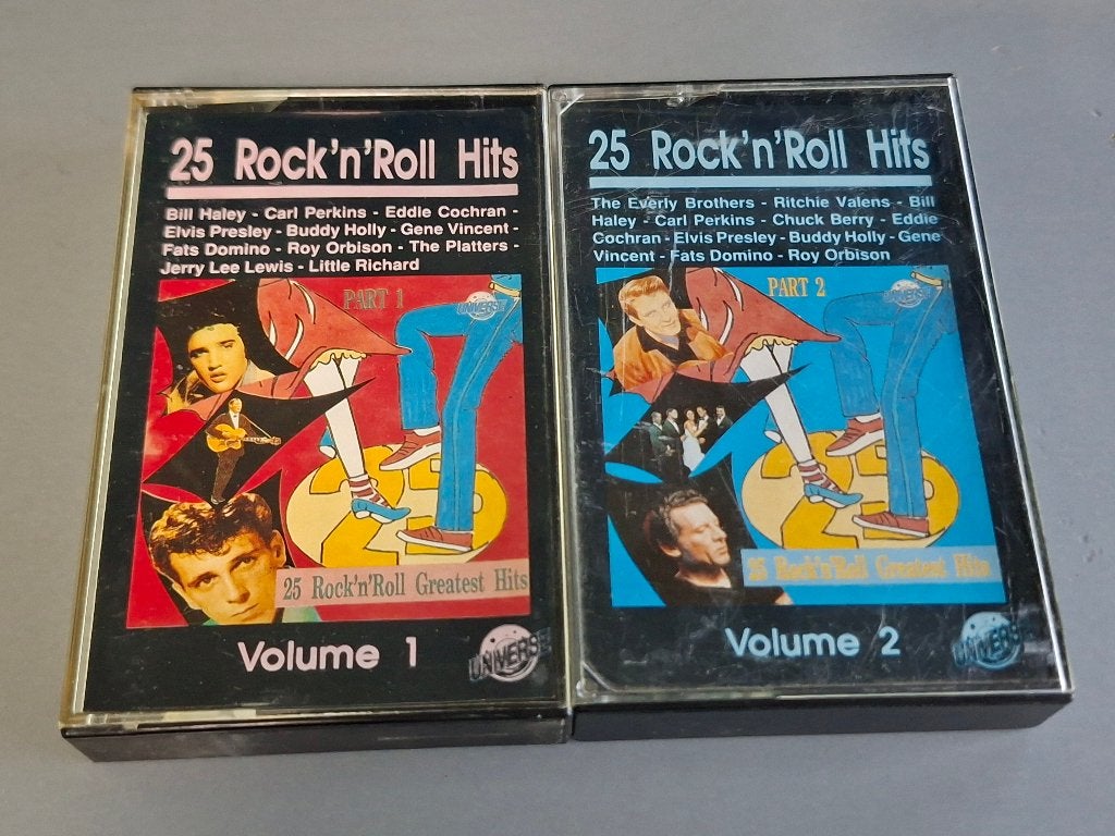 25 ROCK 'N' ROLL GREATEST HITS VOL. 1 EN 2 (2-MC), Cd's en Dvd's, 2 t/m 25 bandjes, Ophalen of Verzenden, Zo goed als nieuw, Origineel