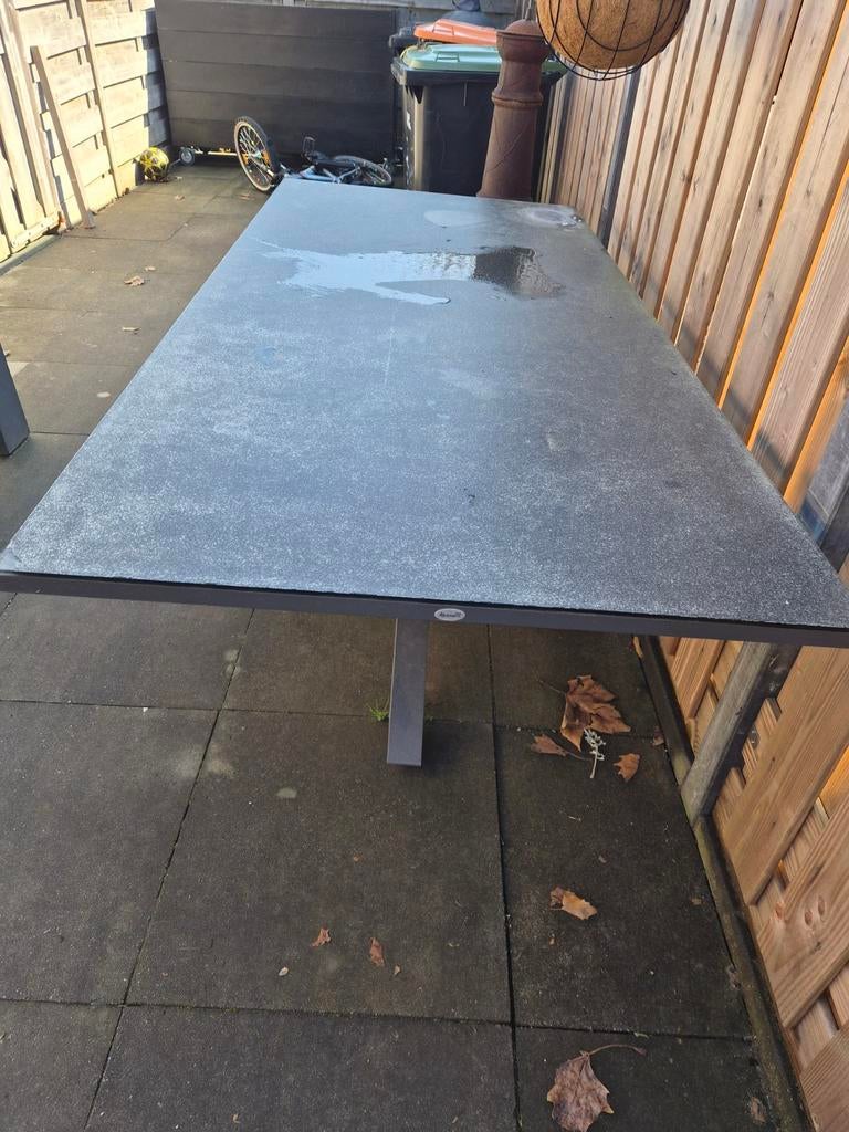 Hartman tuintafel 100x220 cm - Gebruikt, Tuin en Terras, Ophalen of Verzenden, Gebruikt, Rechthoekig, Metaal