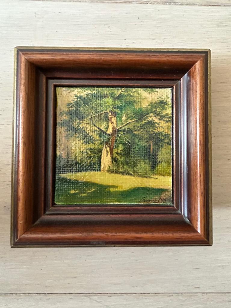 Mini schilderij Ponomarev, Antiek en Kunst, Ophalen of Verzenden