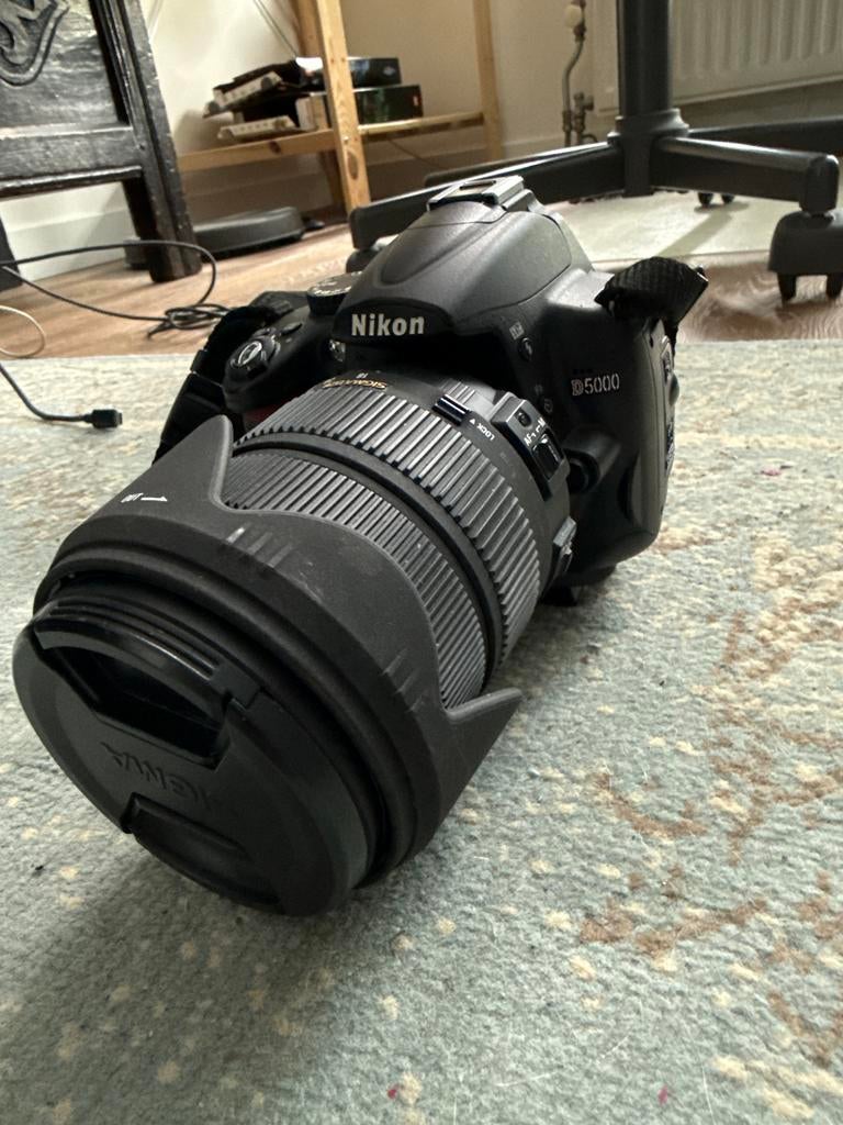 Nikon D5000 Spiegelreflexcamera met Sigma 18-200mm lens, Gebruikt, Spiegelreflex, Ophalen of Verzenden, Nikon