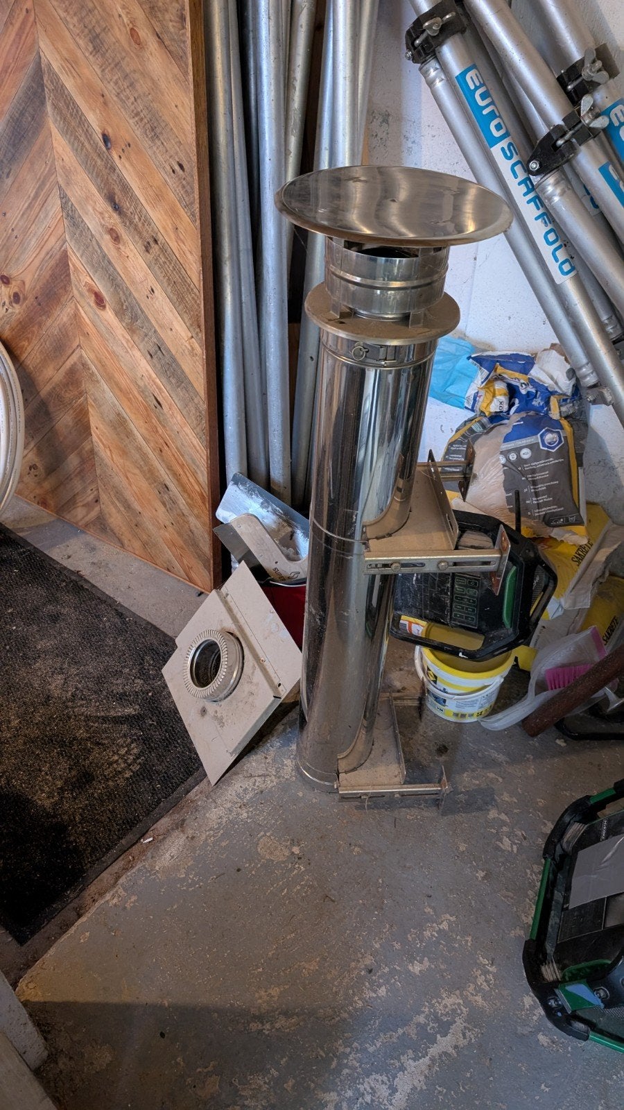 Geïsoleerde dakdoorvoer 150mm met buis en 2 bochten, Ophalen of Verzenden, Gebruikt