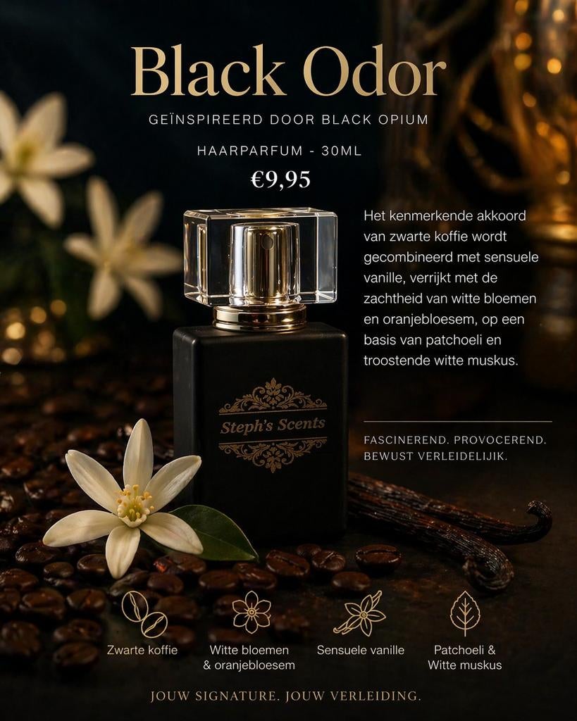 Black Odor Haarparfum - Geïnspireerd door Black Opium, Ophalen of Verzenden, Nieuw