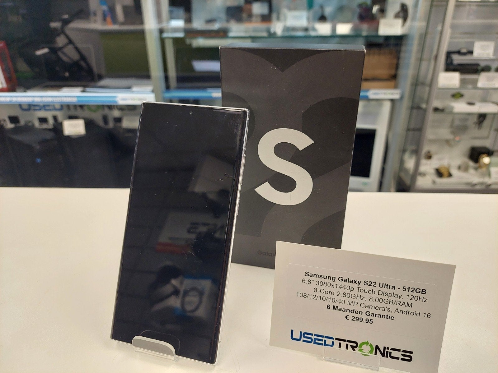 Samsung Galaxy S22 Ultra 512GB, Gebruikt, Wit, Touchscreen, Zonder simlock